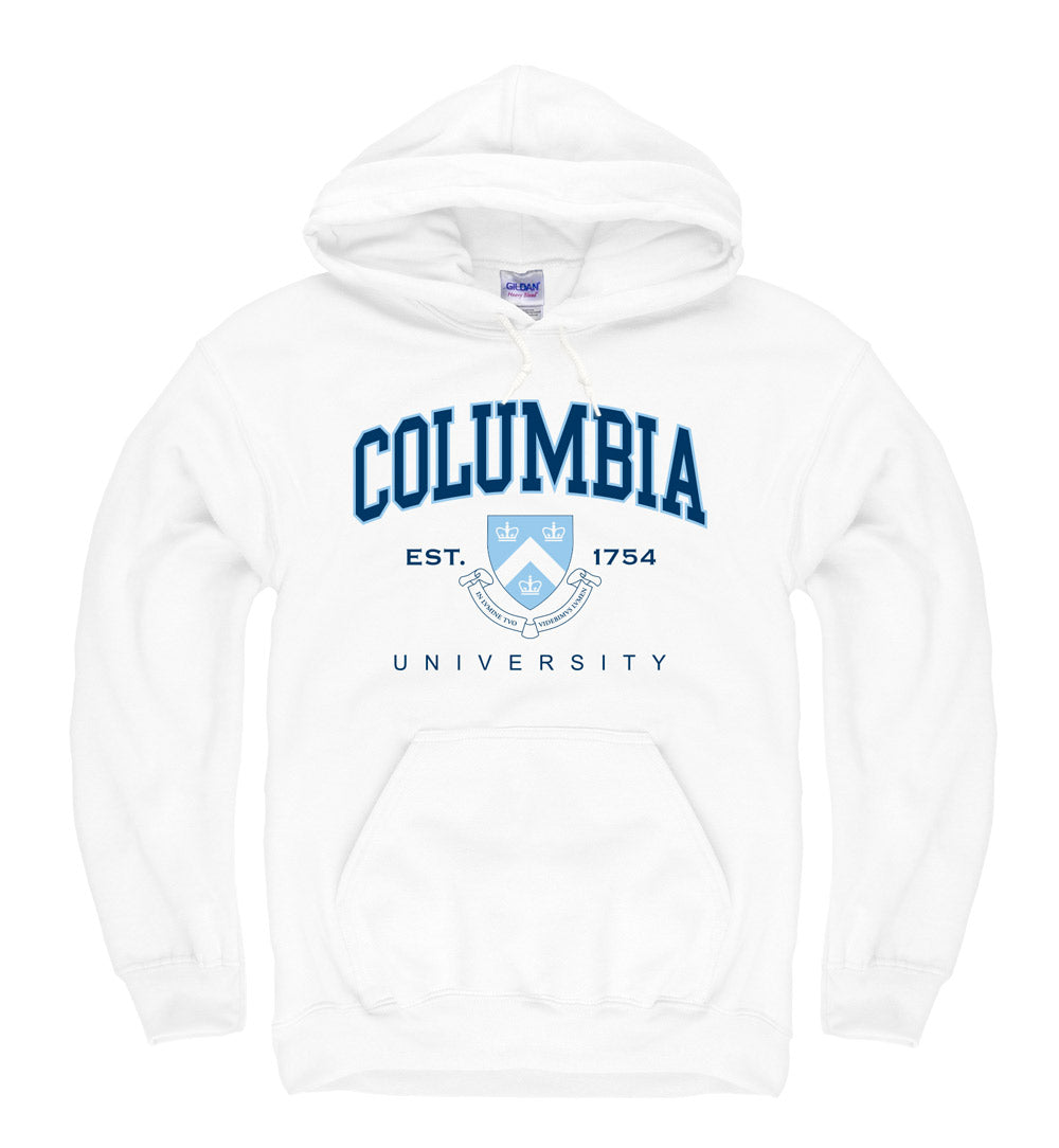 columbia university gear Shop College Wear Columbia University Men's Hoodie Sweatshirt-White, Adult Unisex, Size: 2XL