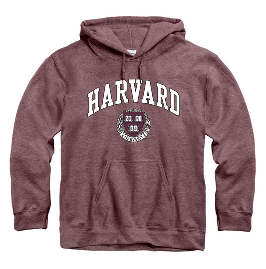 New Agenda Harvard University hoodie sweatshirt-Maroon Heather-Shop College Wear