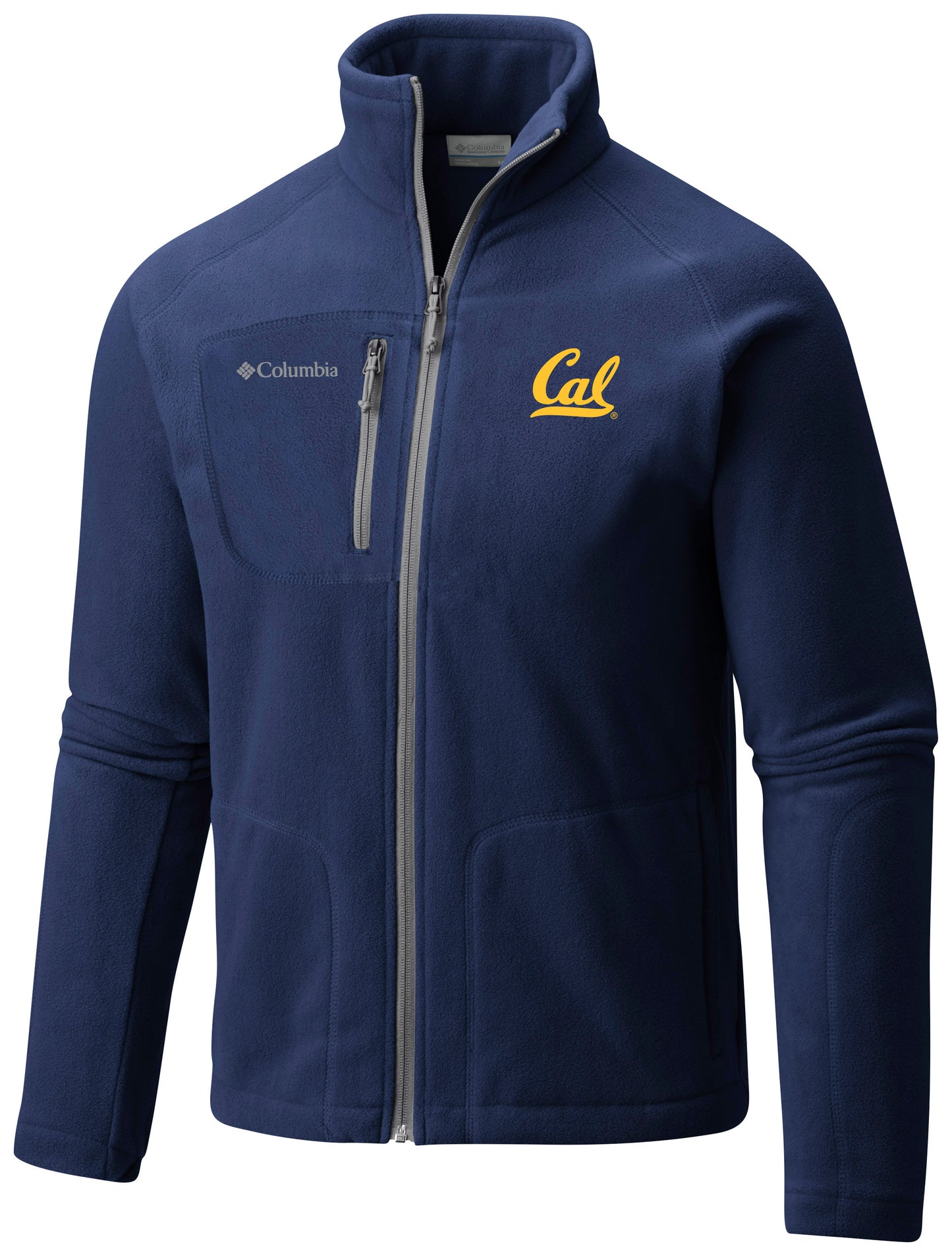 U.C. Berkeley Cal embroidered Columbia Fast Trek II full zip fleece jacket-Navy-Shop College Wear