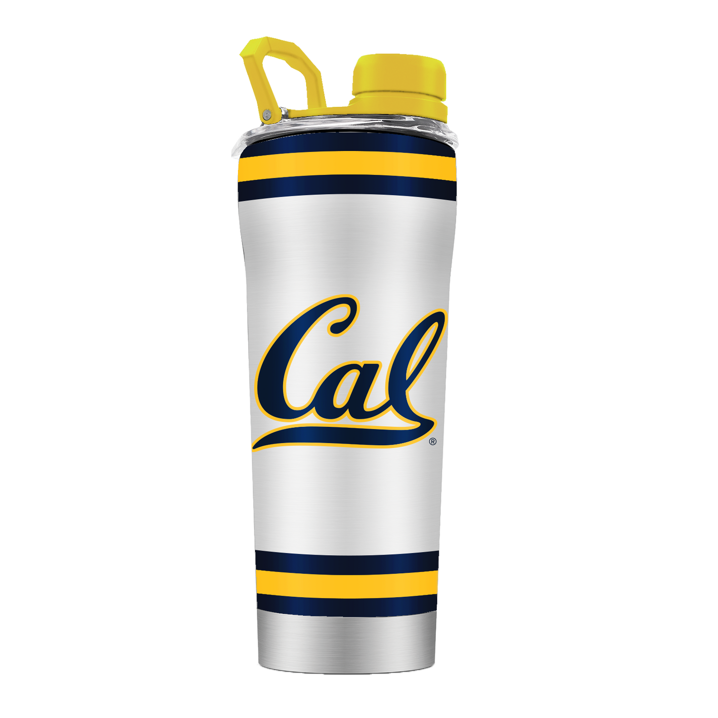 U.C. Berkeley Cal 20 oz. Stainless Steel shaker with shaker ball 20 oz.-White-Shop College Wear