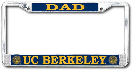 University Of California Berkeley Cal Dad Chrome License Plate Frame-Chrome-Shop College Wear