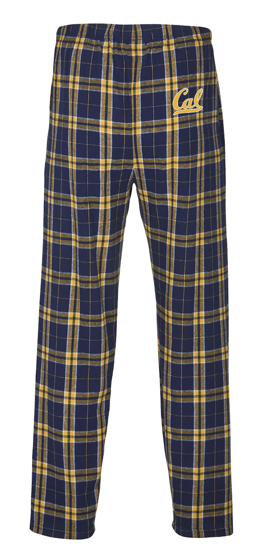 U.C. Berkeley Cal Bears Script Cal ladies flannel pants-Navy-Shop College Wear