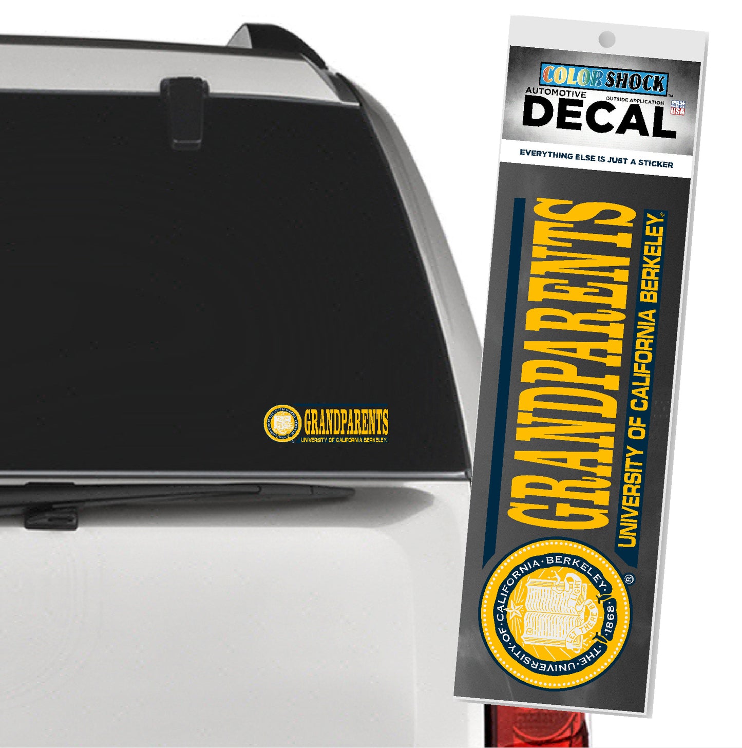 University of California Berkeley grandparents multi color seal decal-Shop College Wear