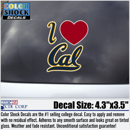 UC Berkeley I Love Cal Decal-Shop College Wear