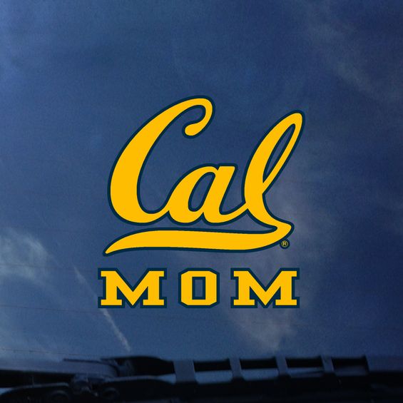 U.C. Berkeley Cal over Mom decal-Gold-Shop College Wear