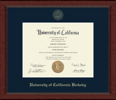 UC Berkeley Achievement Siera Embossed Diploma Frame-Shop College Wear
