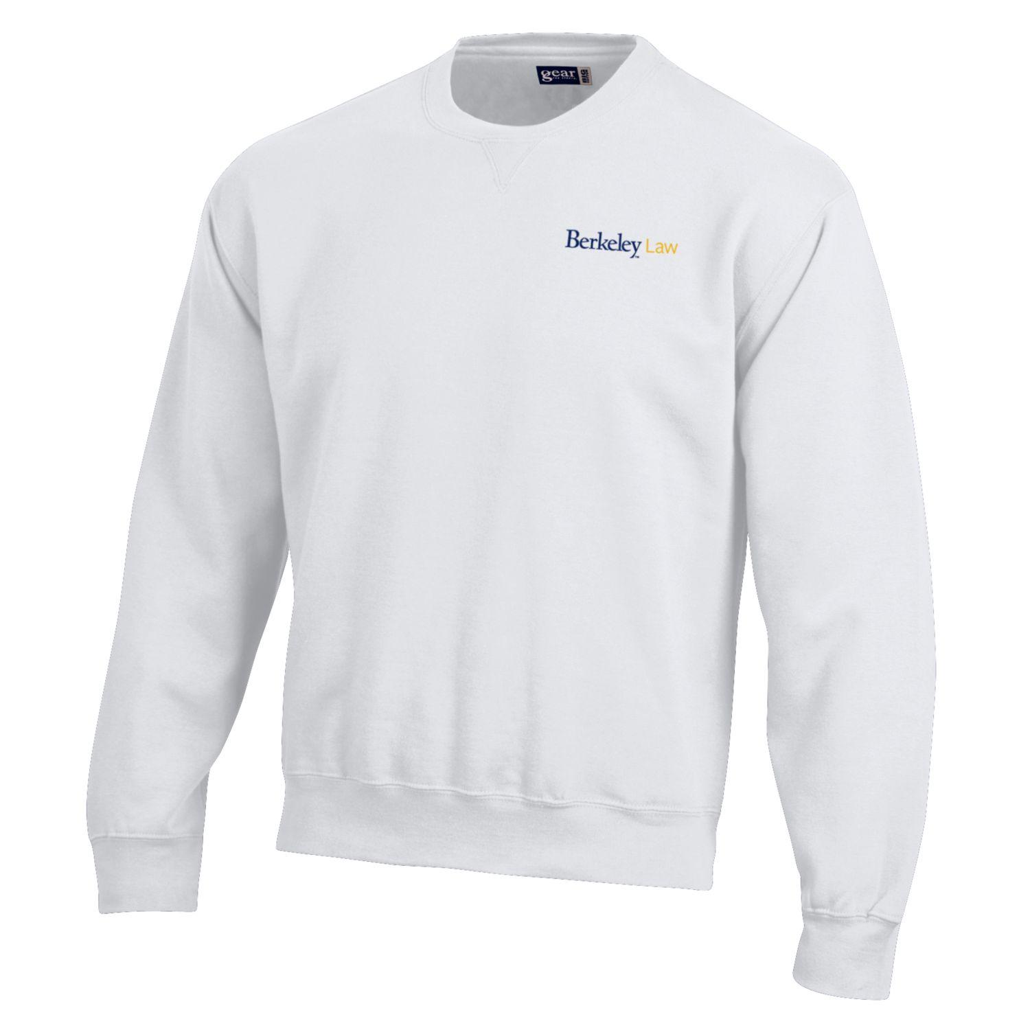 law gear U.C. Berkeley Law embroidered Big Cotton crew-neck sweatshirt-White – Shop College Wear