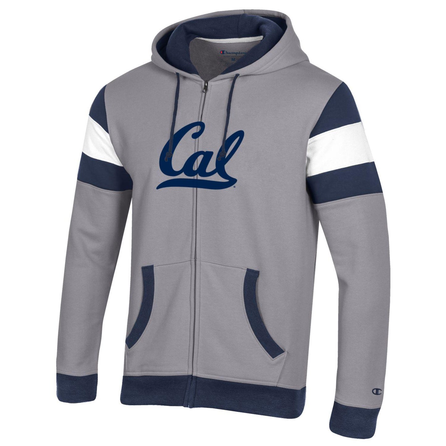 U.C. Berkeley Cal applique Champion heritage zip-Up sweatshirt-Gray-Shop College Wear