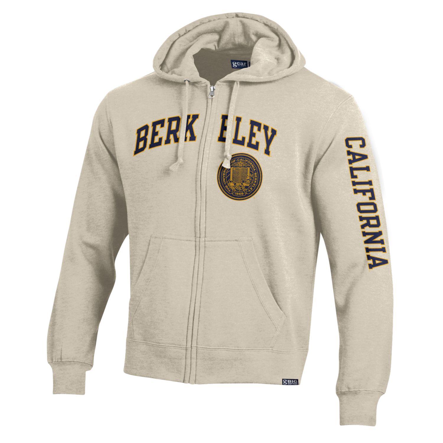 U.C. Berkeley Cal Gear For Sports Big Cotton Zip-Up hoodie  sweatshirt-oatmeal