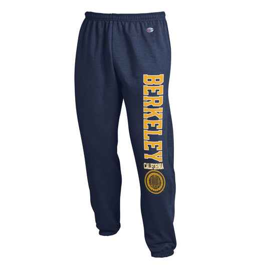 UC Berkeley Cal Champion Men's Banded Pants-Navy-Shop College Wear