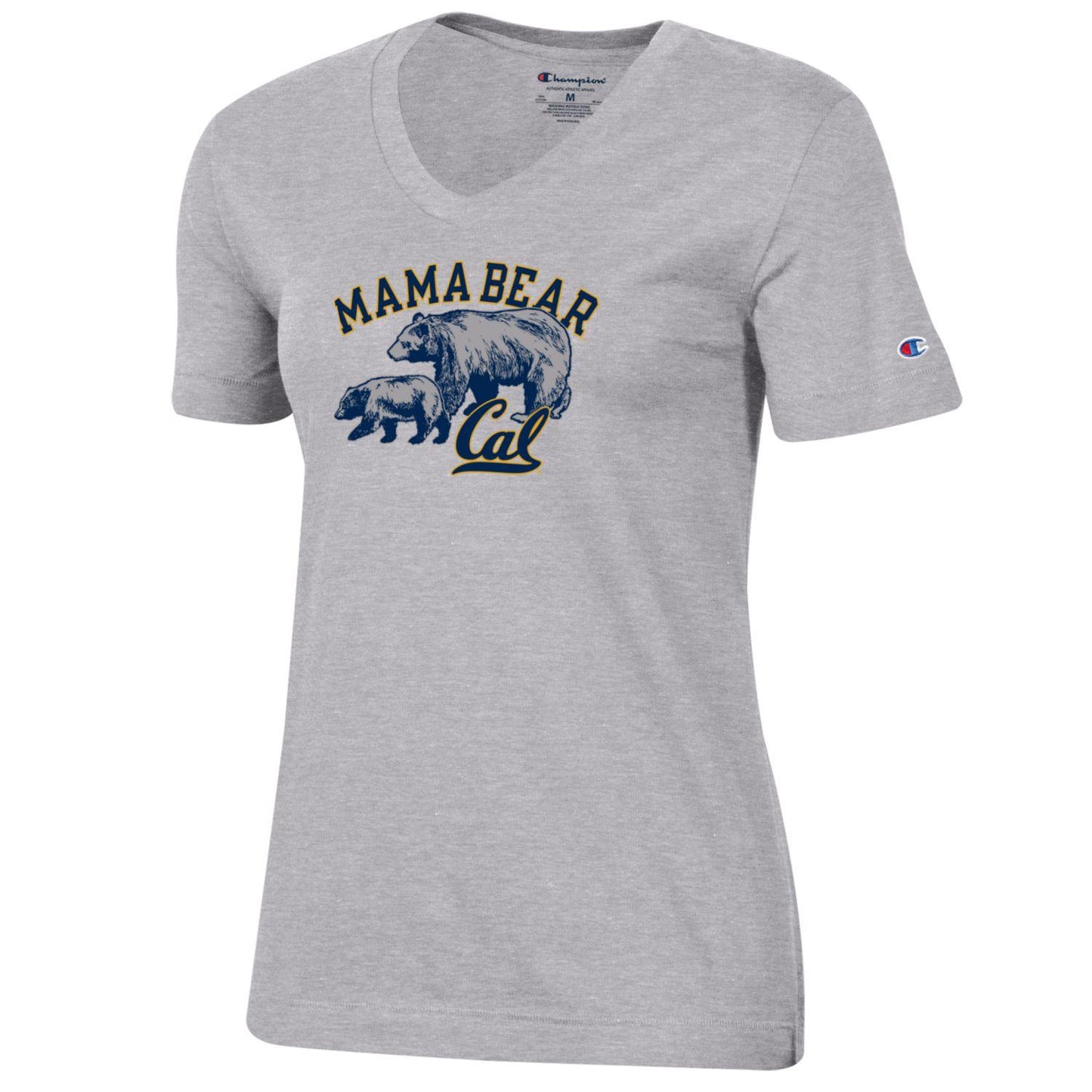 U.C. Berkeley Cal Mom Bear T-Shirt-Gray-Shop College Wear