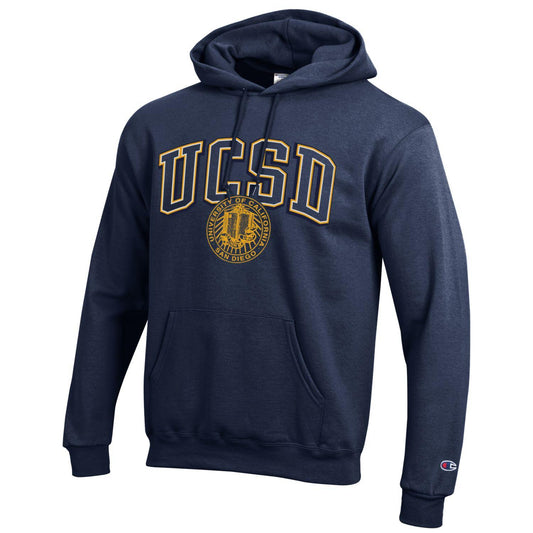 UC San Diego Men's Champion Hoodie Sweatshirt-Navy-Shop College Wear