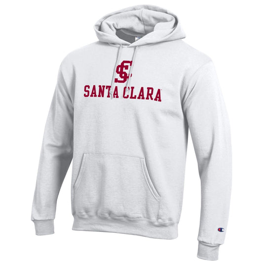 Santa Clara University Broncos Champion Hoodie Sweatshirt-White-Shop College Wear