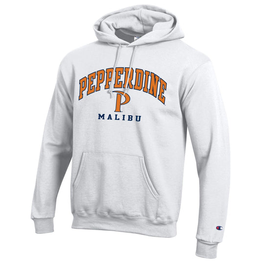 Pepperdine University Waves Champion Hoodie Sweatshirt-White-Shop College Wear