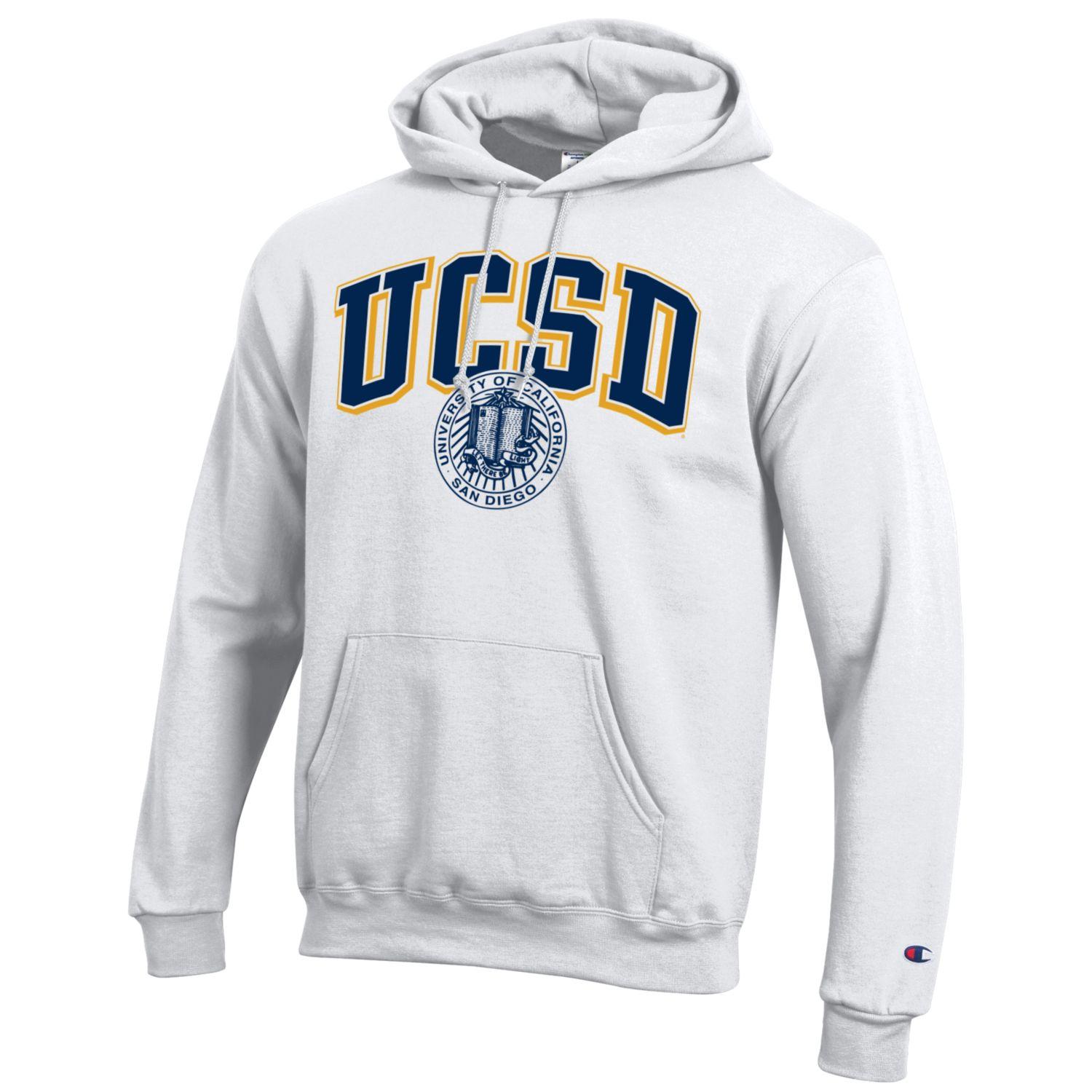 UC San Diego Men' Hoodie Sweatshirt-White Shop College Wear