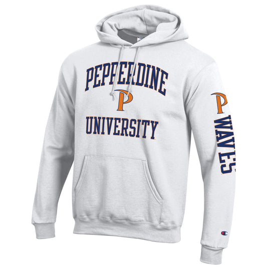 Pepperdine University Wave & P hoodie sweatshirt-White-Shop College Wear