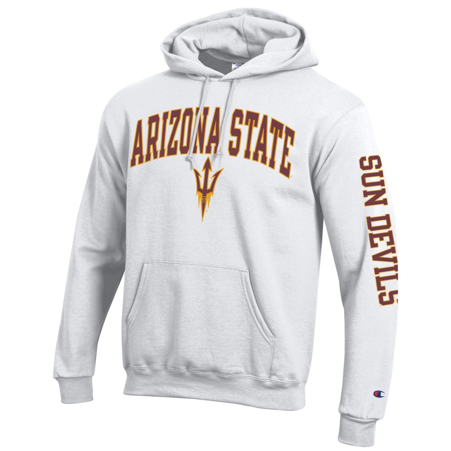 Arizona State A.S.U. Sun Devils Sparky Champion hoodie sweatshirt-White-Shop College Wear