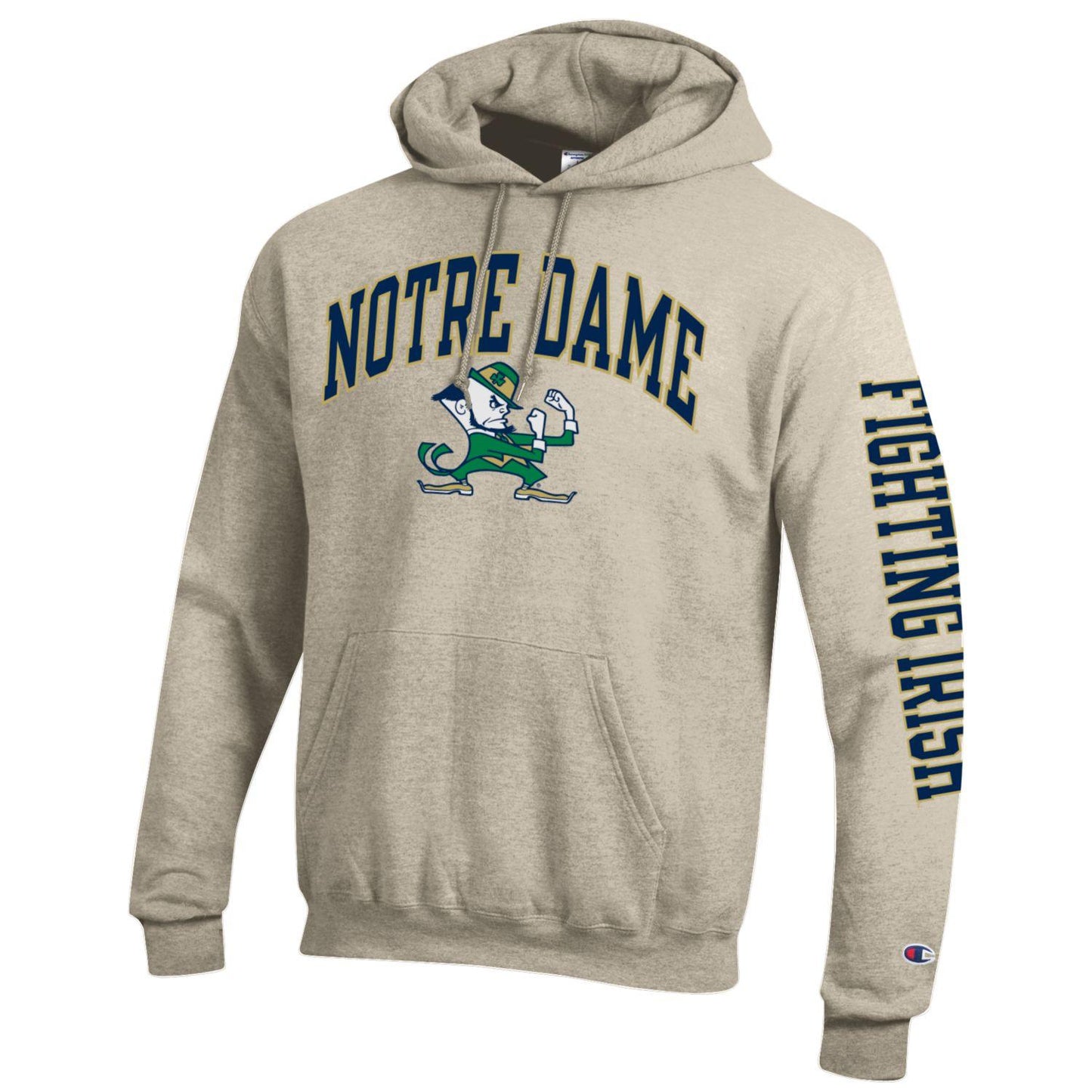 Notre Dame Fighting Irish Champion hoodie sweatshirt-Oatmeal-Shop College Wear