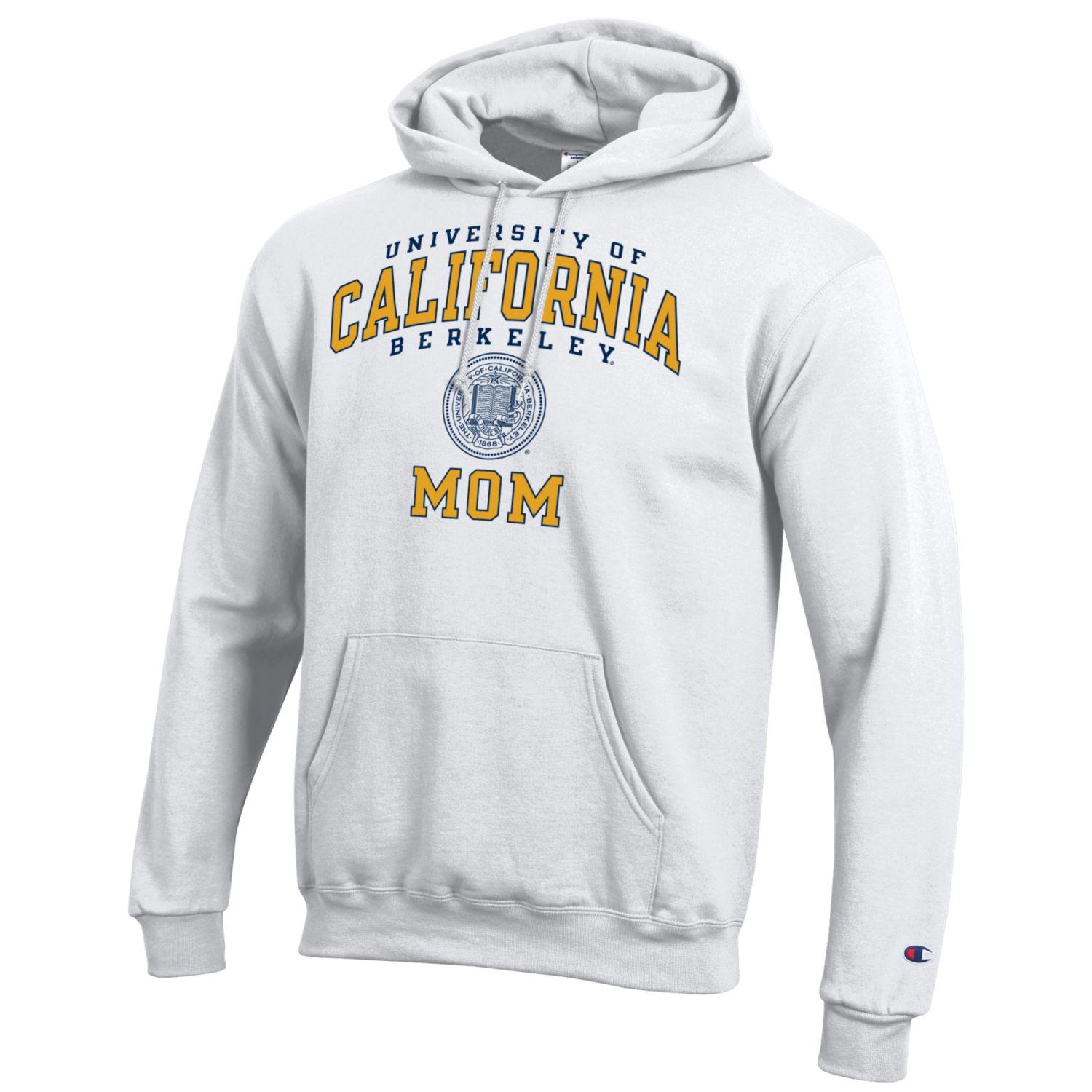 U.C. Berkeley Mom three arch hoodie sweatshirt-White