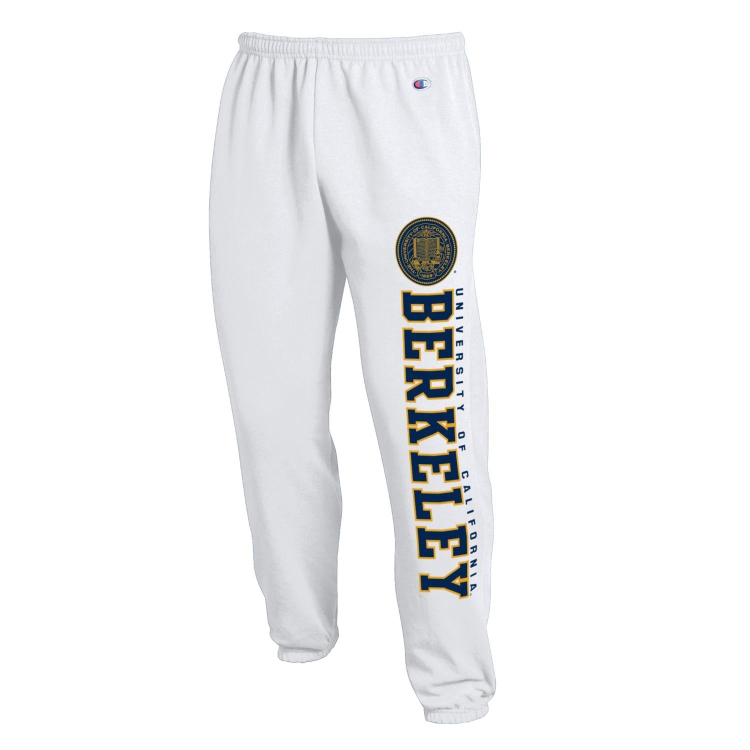 U.C. Berkeley Champion Men's banded bottom pants-White