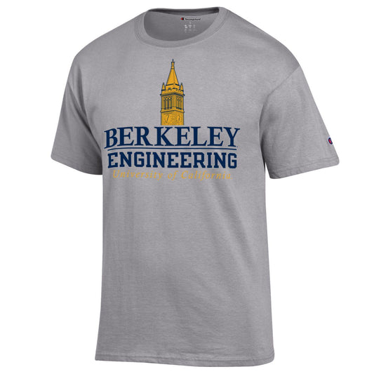 U.C. Berkeley Cal Engineering Campanile tower stacked Champion T-Shirt-Gray-Shop College Wear