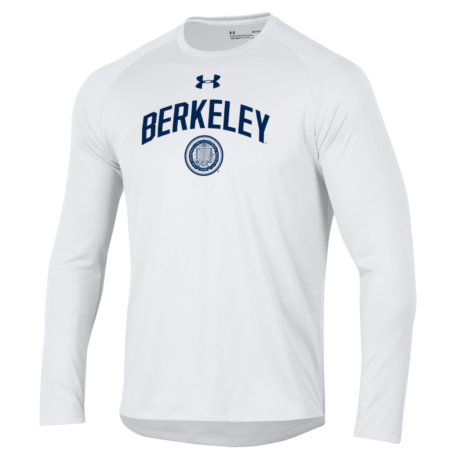 U.C. Berkeley arch & seal Under Armour sleeve Tech T-Shirt-White – Shop College Wear