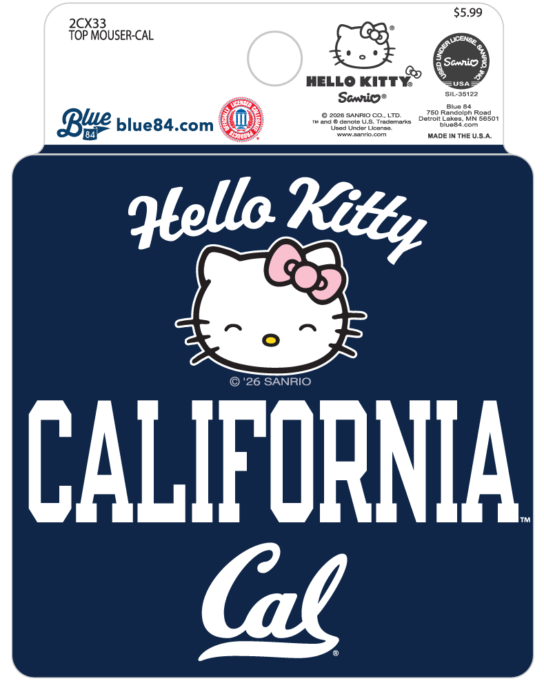 UC Berkeley California Cal Hello Kitty sticker-Navy