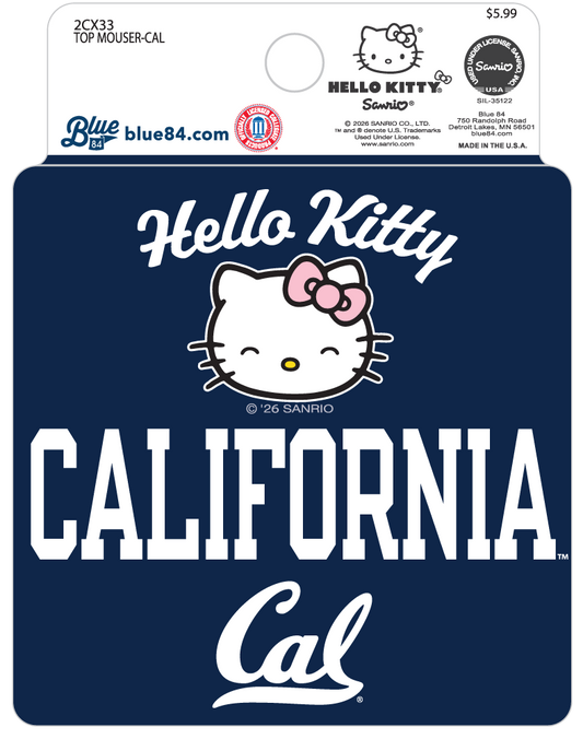 UC Berkeley California Cal Hello Kitty sticker-Navy-Shop College Wear