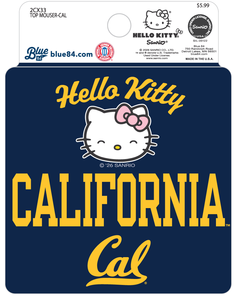 UC Berkeley California Cal Hello Kitty sticker-Navy-Shop College Wear
