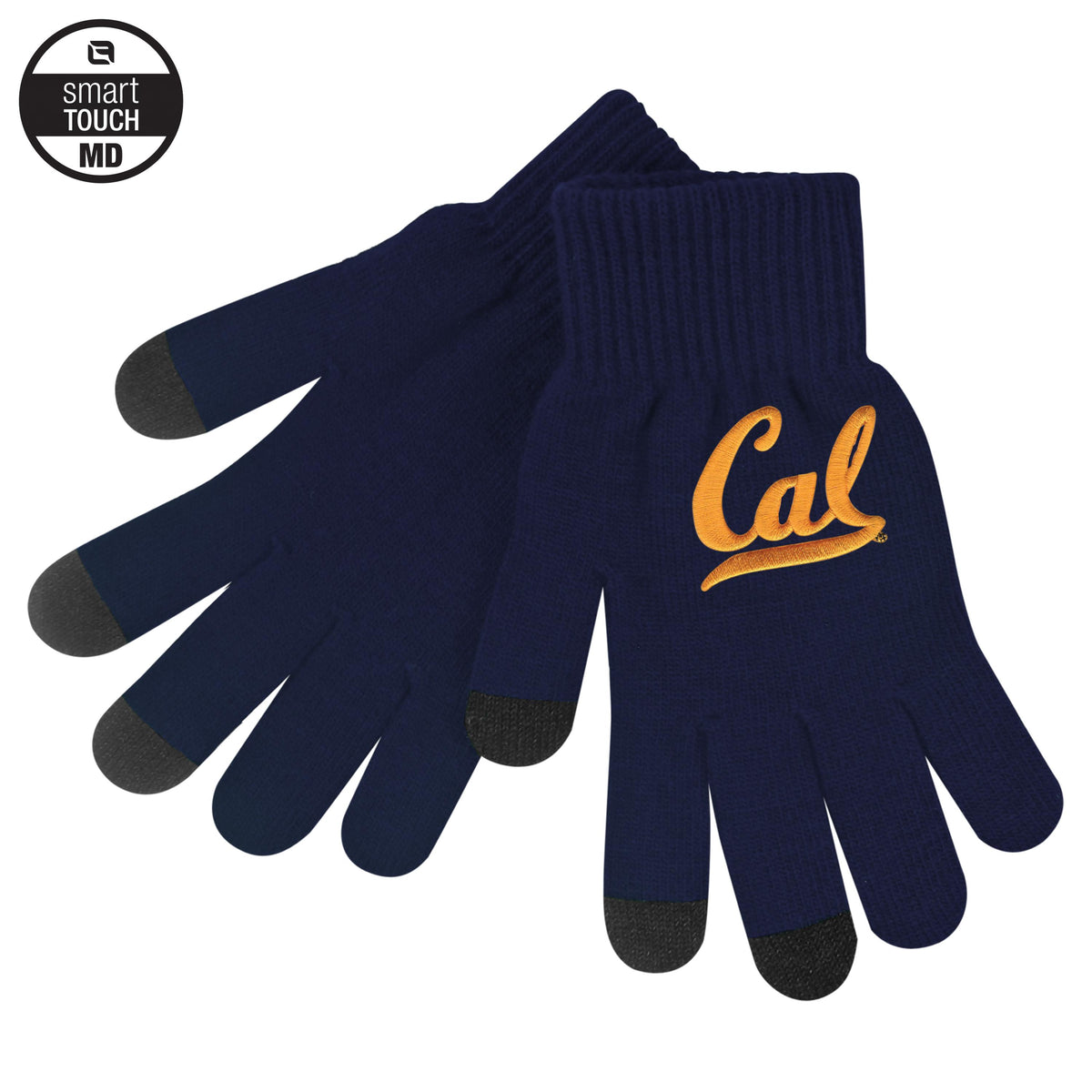 U.C. Berkeley Cal embroidered knit texting glove-Navy