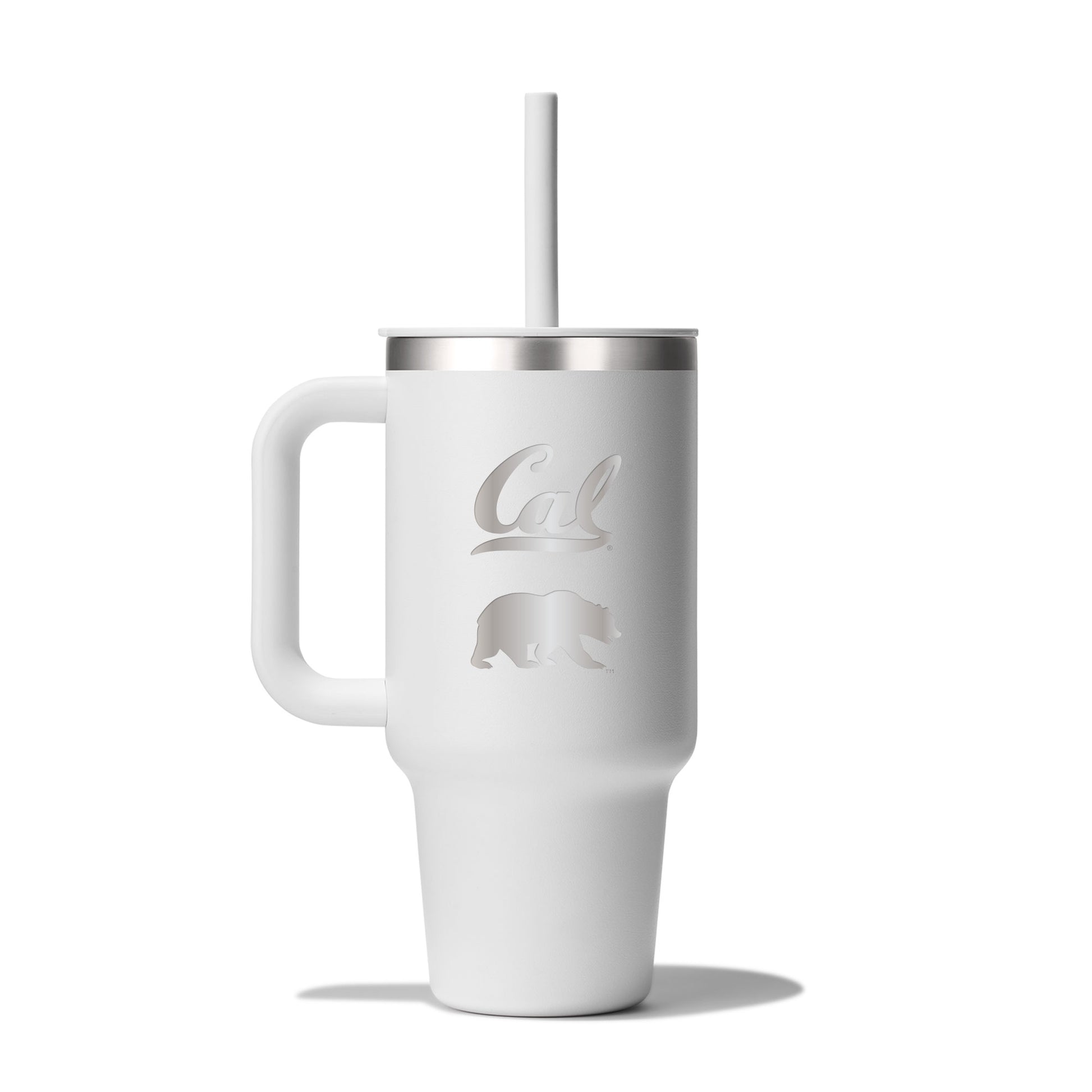 U.C. Berkeley Cal laser engraved 32 oz. Stainless Steel Hydro Flask Tumbler-White-Shop College Wear
