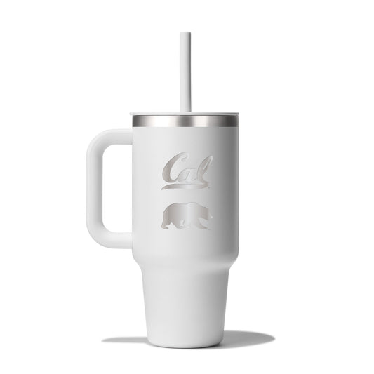 U.C. Berkeley Cal laser engraved 32 oz. Stainless Steel Hydro Flask Tumbler-White-Shop College Wear