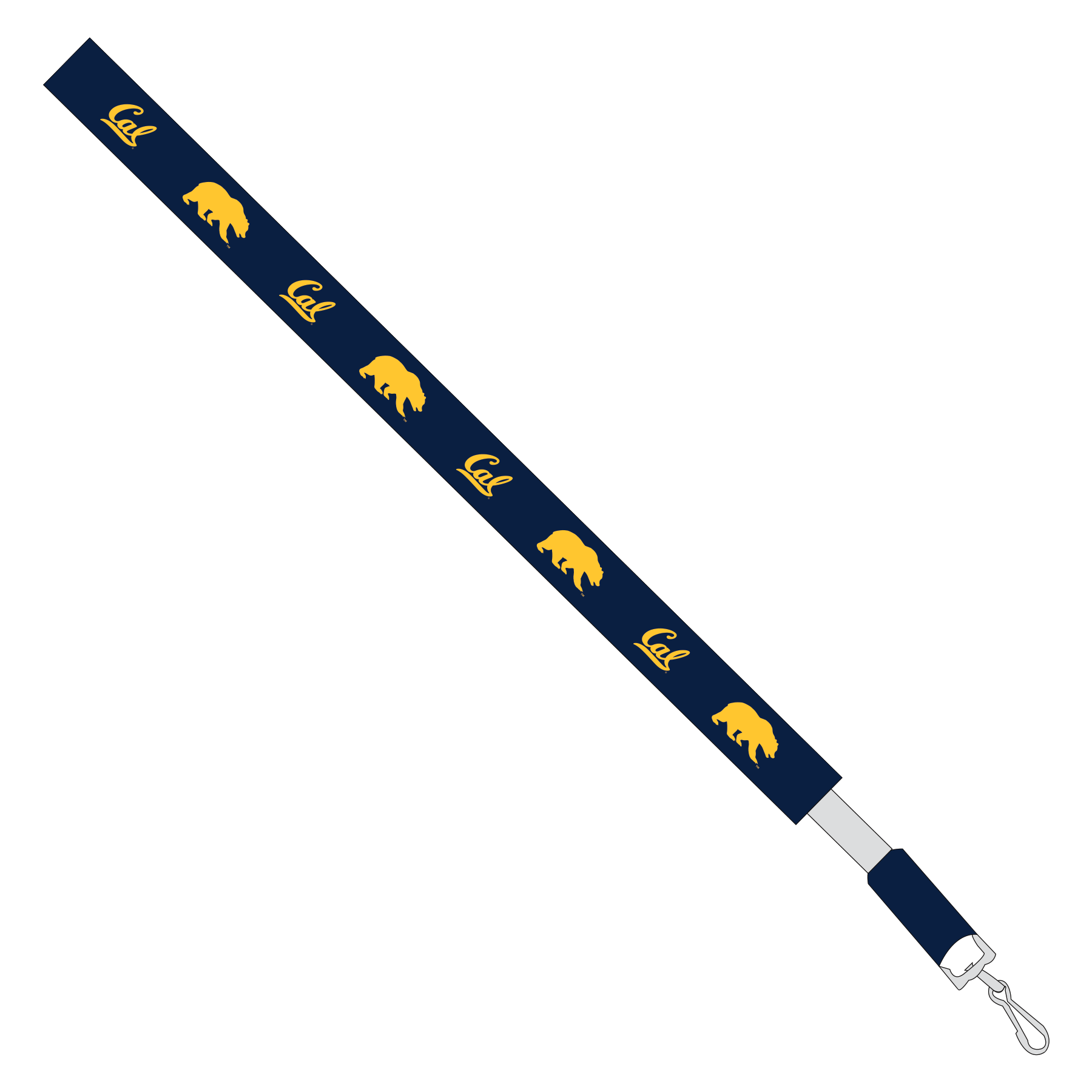 UC Berkeley Cal 3/8" inch lanyard with swivel snap hook-Navy-Shop College Wear
