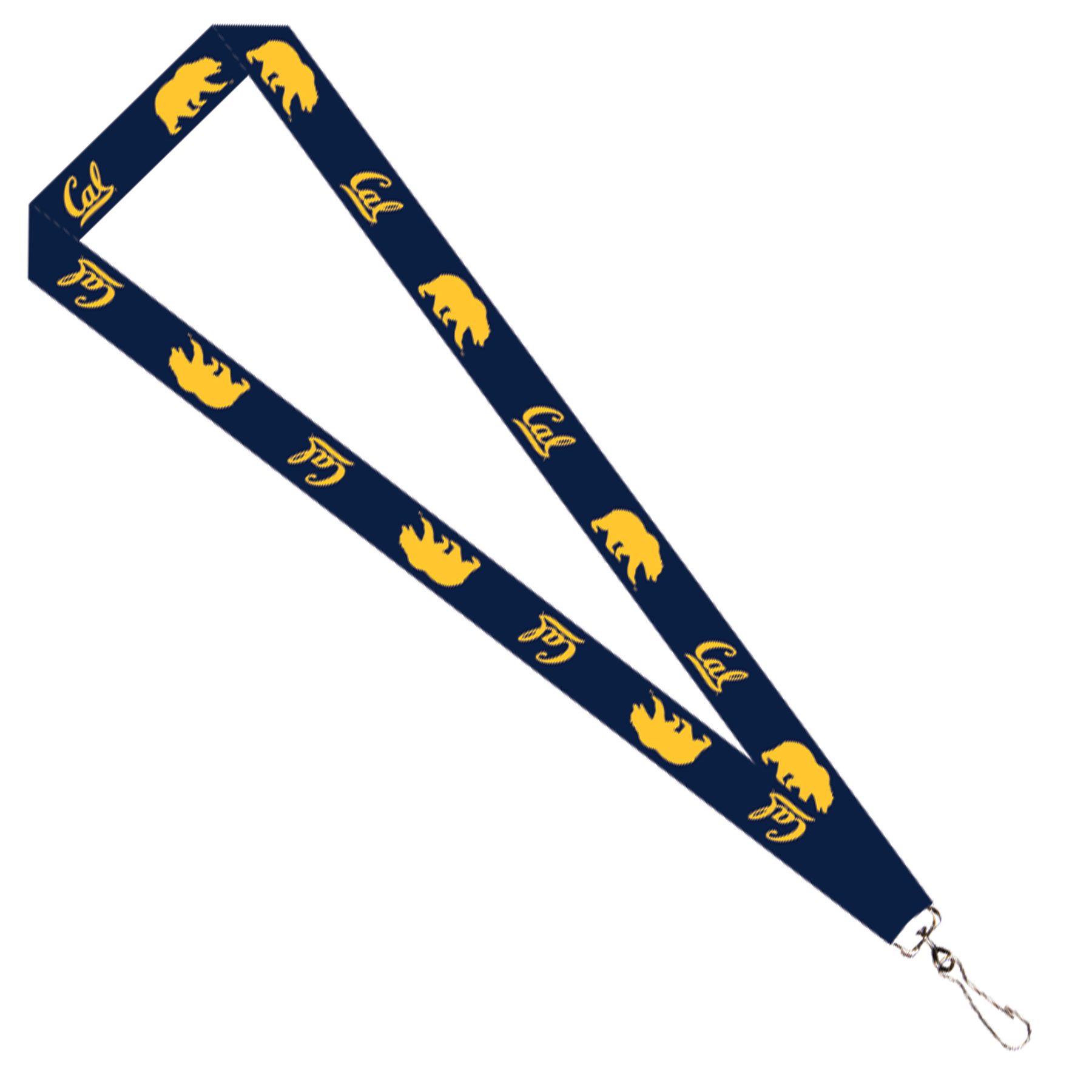 UC Berkeley Cal 3/4 inch satin lanyard with J Hook-Navy-Shop College Wear