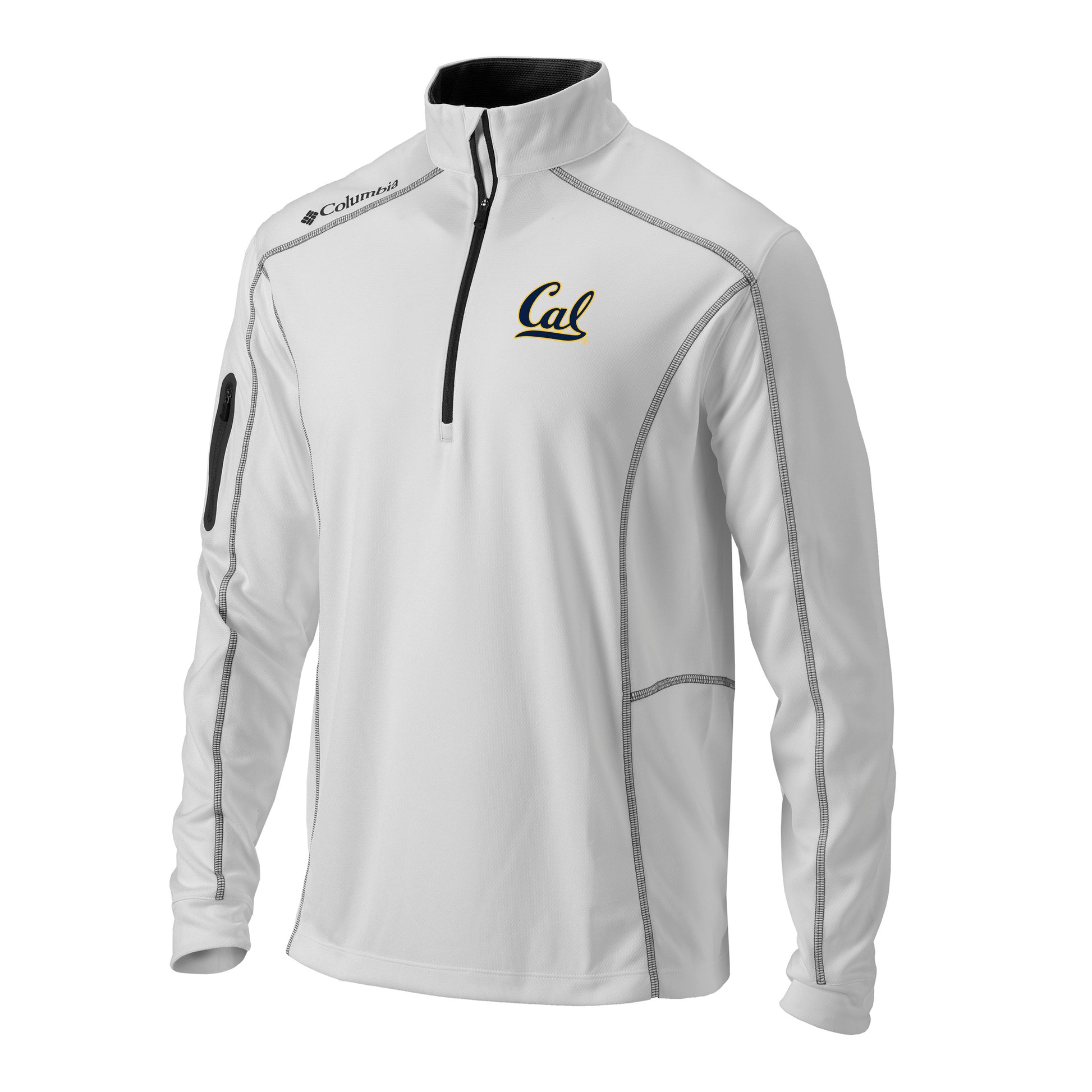 U.C. Berkeley Cal embroidered Columbia Men's Ridge II softshell Jacket-White 