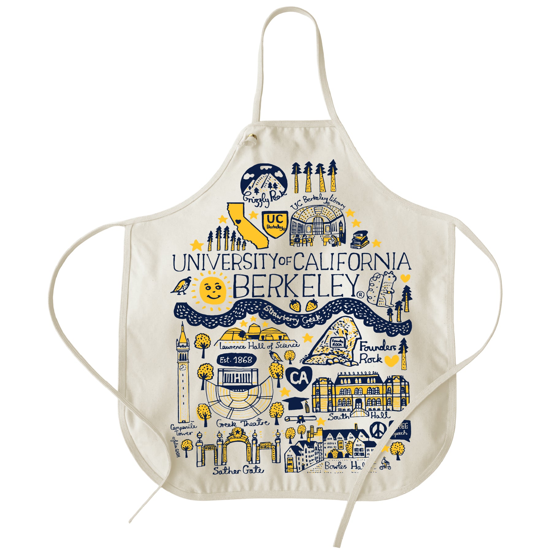 UC Berkeley Cal Julia gash apron- Natural