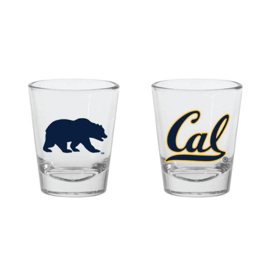U.C. Berkeley Cal shot glass-1.5 ounce-Shop College Wear with cal printed on one side and the walking bear on the other side