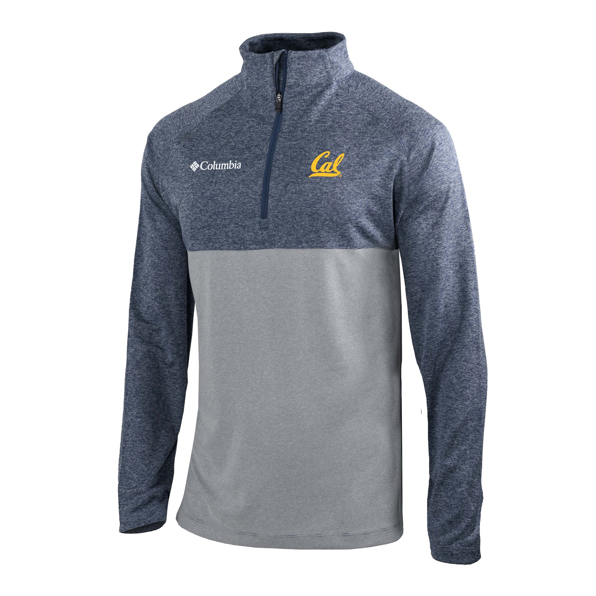 U.C. Berkeley Cal embroidered Columbia Omni-Wick half zip Dry Fit pullover shirt-Navy-Shop College Wear
