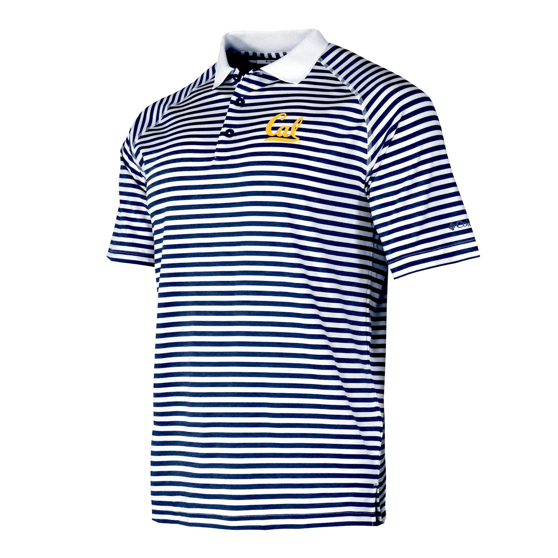U.C. Berkeley Cal embroidered Columbia moisture wicking polo T-Shirt-Navy