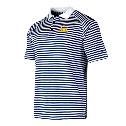 U.C. Berkeley Cal embroidered Columbia moisture wicking polo T-Shirt-Navy