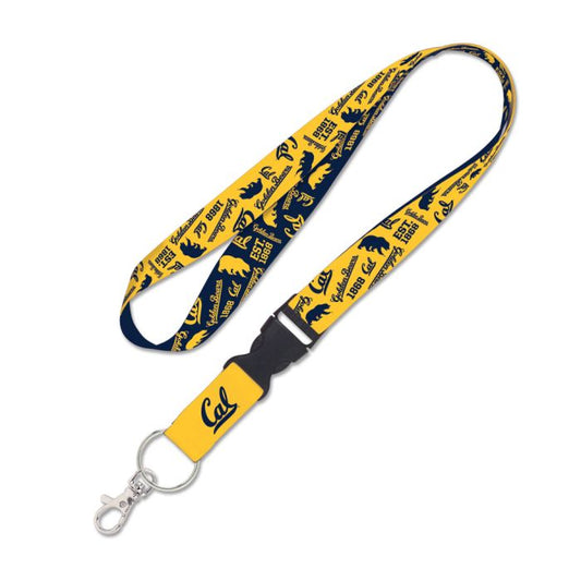 U.C. Berkeley Cal Golden Bears all over print 1"buckeled lanyard-Shop College Wear