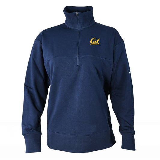 U.C. Berkeley Cal embroidered Women's Columbia Omni-Wick Birchwood Dry Fit pullover -Navy-Shop College Wear