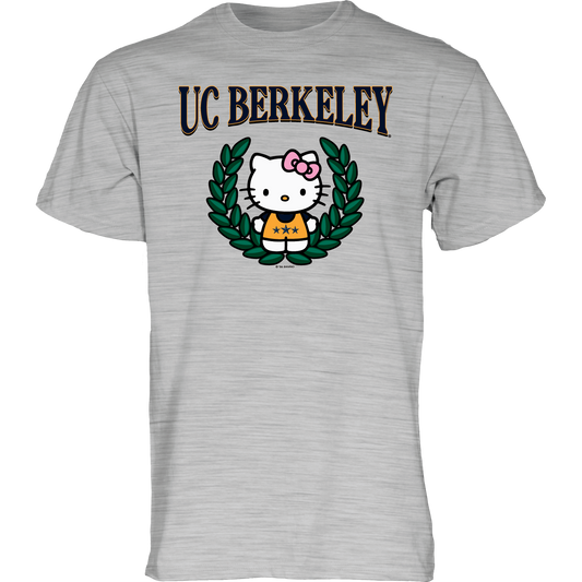 U.C. Berkeley Cal Hello Kitty men's T-Shirt-Gray-Shop College Wear