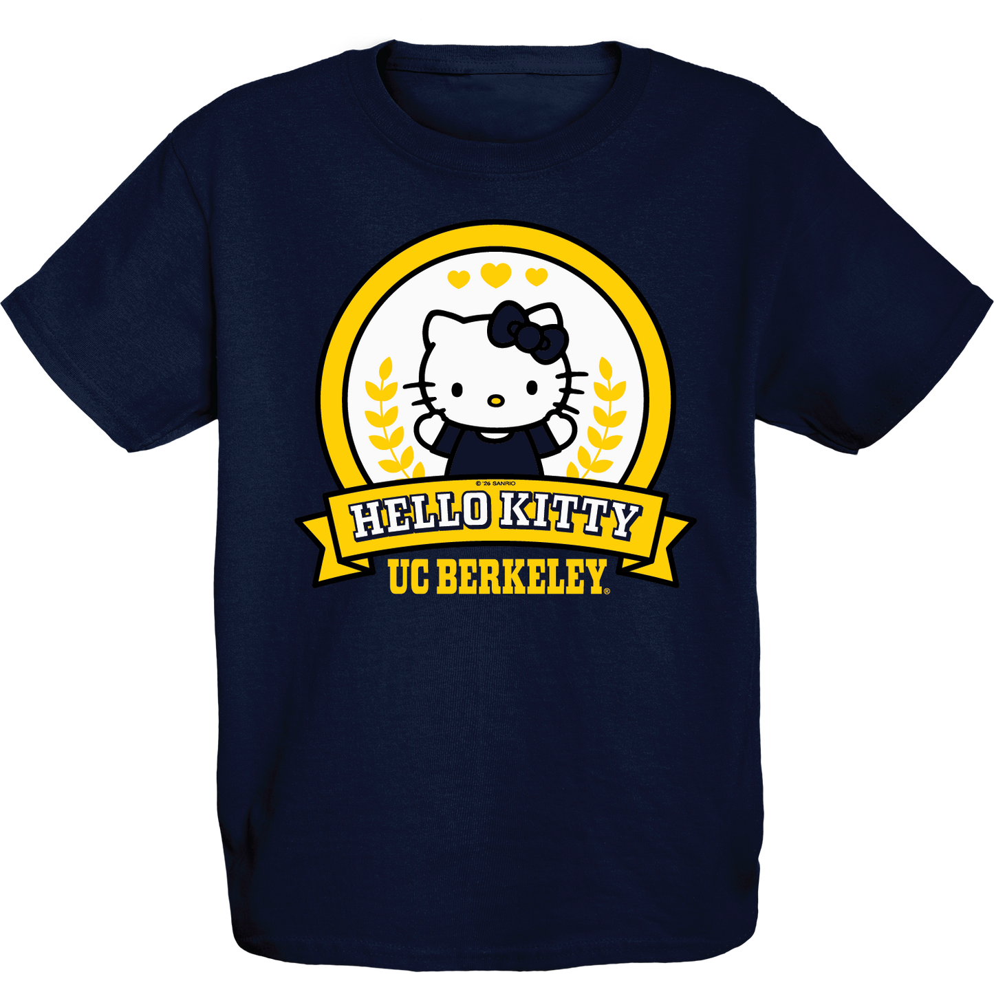 U.C. Berkeley Cal cotton Hello Kitty youth T-Shirt-Navy-Shop College Wear