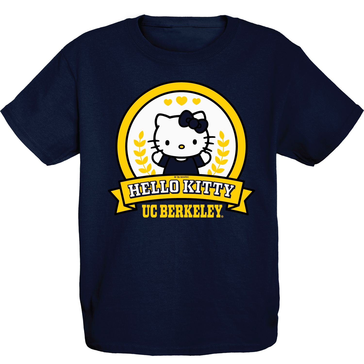 U.C. Berkeley Cal cotton Hello Kitty youth T-Shirt-Navy-Shop College Wear