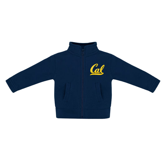 U.C. Berkeley Cal applique kids polar fleece jacket-Navy-Shop College Wear