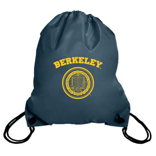 U.C. Berkeley Cal nylon draw string sport pack -Navy-Shop College Wear
