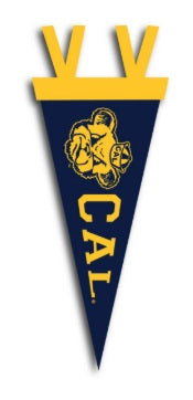 U.C. Berkeley Cal block and retro bear mini felt pennant 4" X 9"-Navy-Shop College Wear