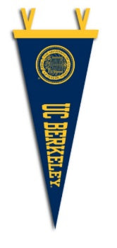 U.C. Berkeley 6x15" California Berkeley felt pennants - Navy-Shop College Wear