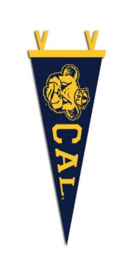UC Berkeley and Retro Bear mascot pennant 9 inchesx24 inches- Navy-Shop College Wear